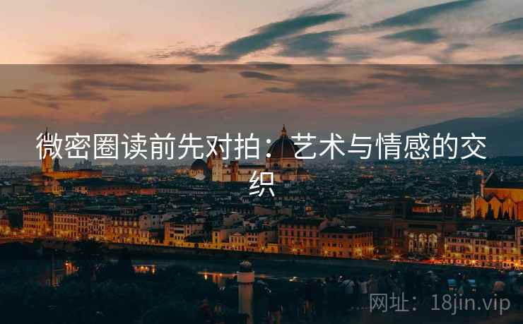 微密圈读前先对拍：艺术与情感的交织